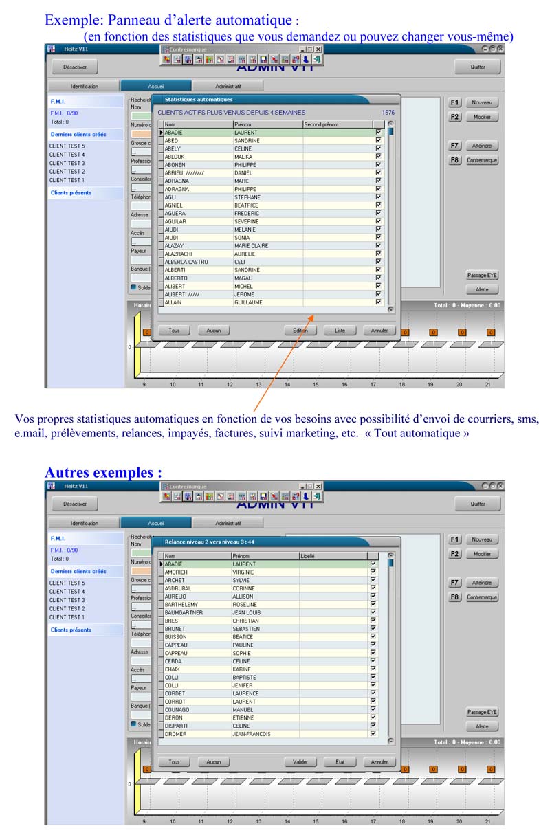 Statistiques automatiques